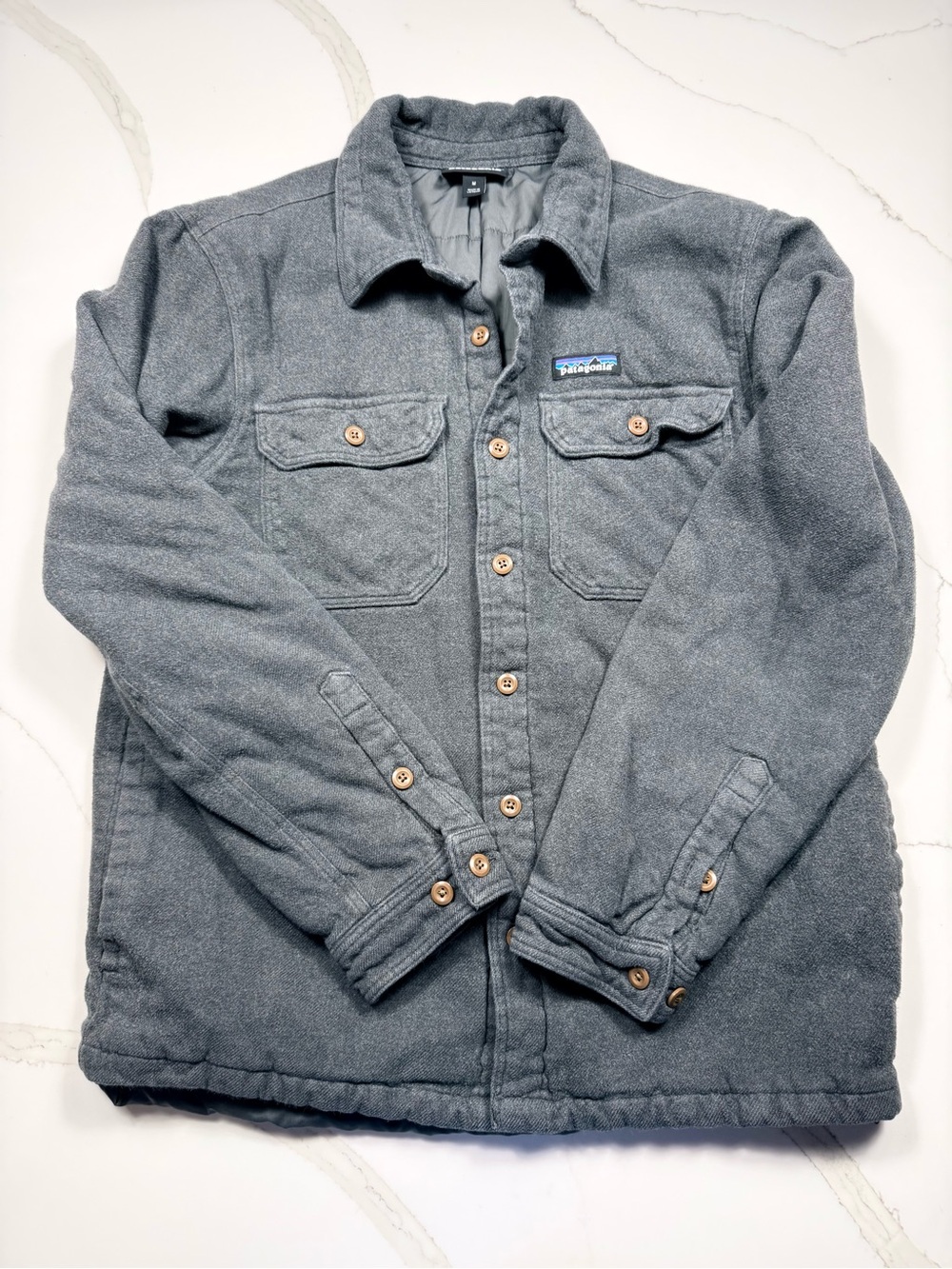 Patagonia Slate Gray Shirt Jacket with Button Front